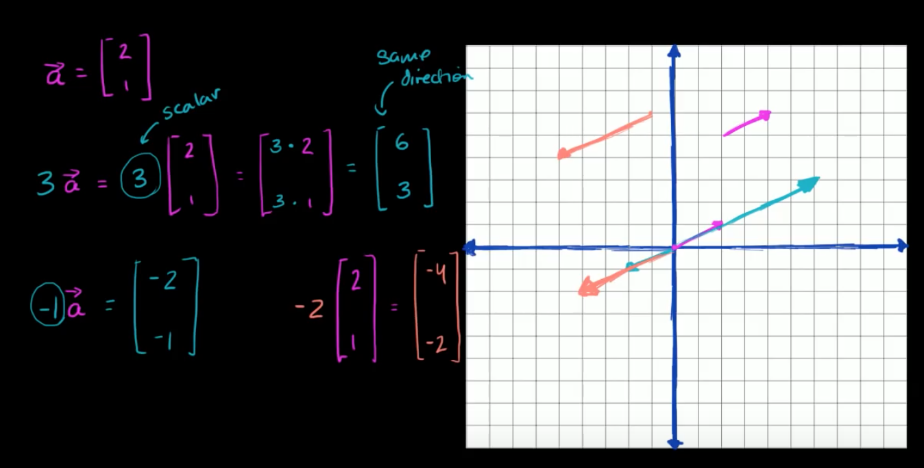 multiplying a vector (scalar)